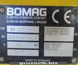 Дорожный каток Bomag BW 177 DH-4 1997 года б/у фото 3