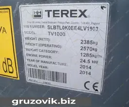 Дорожный каток Terex TV 1000 2014 года б/у фото 5