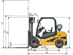 Вилочный погрузчик Газ-бензиновый вилочный погрузчик CLG2020H(LPG), 2019 2019 года б/у фото 2