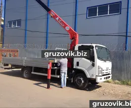 Самопогрузчик ISUZU Elf с КМУ Unic 2018 года б/у фото 2