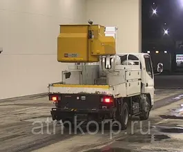 Автовышка Mitsubishi Canter кузов FG70EB 4х4 г 2003 вышка Aichi SH09A подъем люльки 12.2 м пробег 214 т.км 2019 года б/у фото 2