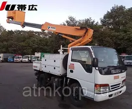 Автовышка Isuzu Elf кузов NKR66EP г 1996 вышка Tadano AT-100 подъем люльки 12.5 м пробег 181 т.км 2019 года б/у