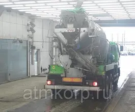 Автобетоносмеситель Mitsubishi Fuso кузов FQ62F г 2007 миксер KYB грузоподъемность 11 тн пробег 191 т.км 2019 года б/у фото 3