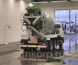 Автобетоносмеситель Mitsubishi Fuso кузов FQ62F г 2007 миксер KYB грузоподъемность 11 тн пробег 196 т.км 2019 года б/у фото 5