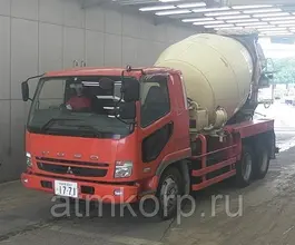 Автобетоносмеситель Mitsubishi Fuso кузов FQ62F г 2007 миксер KYB грузоподъемность 11 тн пробег 156 т.км 2019 года б/у