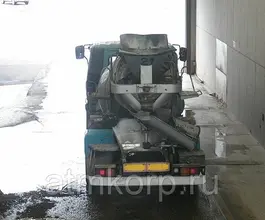 Автобетоносмеситель Mitsubishi Fuso кузов FK71R г 2006 миксер грузоподъемность 3,83 тн пробег 219 658 км 2019 года б/у фото 2