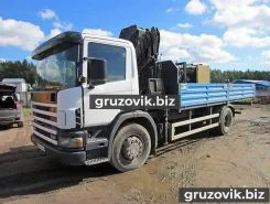 Самопогрузчик Scania P-series с КМУ HIAB 160 2004 года б/у