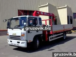 Самопогрузчик JAC N120 с КМУ UNIC 374 2018 года новый фото 3