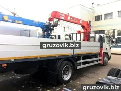 Самопогрузчик JAC N120 с КМУ UNIC 503 2017 года новый фото 3