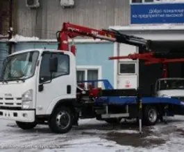 Самопогрузчик ISUZU Elf с КМУ  2017 года б/у