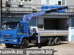 Самопогрузчик Камаз 65117 с КМУ  2017 года б/у фото 2