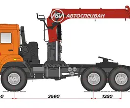 Тягач с КМУ Камаз 43118-3027-46 2018 года новый фото 2