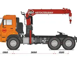 Тягач с КМУ Камаз 43118-50 2018 года новый
