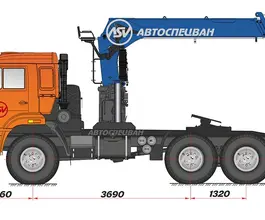 Тягач с КМУ Камаз 53504-6030-46 2018 года новый