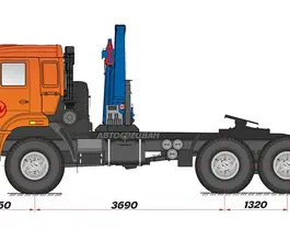 Тягач с КМУ Камаз 53504-6030-46 2018 года новый