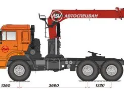 Тягач с КМУ Камаз 53504-6030-46 2018 года новый