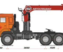 Тягач с КМУ Камаз 53504-6030-46 2018 года новый