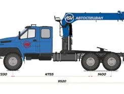 Тягач с КМУ Урал Next 2018 года новый