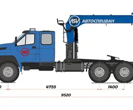Тягач с КМУ Урал Next 2018 года новый